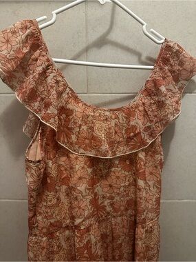 The Hippie Shake Hello Darlin  rare  Tiered Maxi Dress - pink and gold